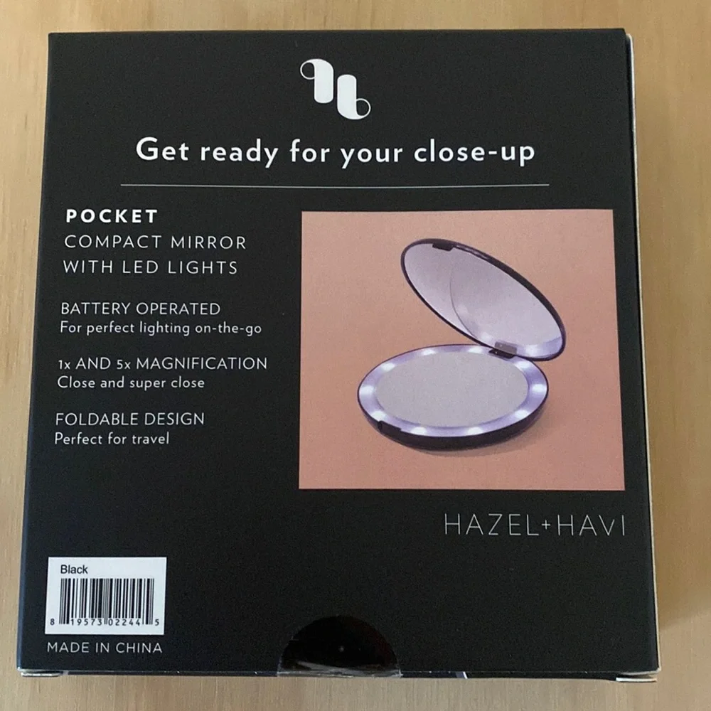 NWT Hazel + Havi LED Compact Mirror